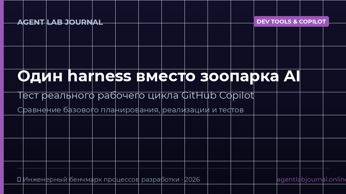 Один harness вместо набора AI-инструментов: тест рабочего цикла GitHub Copilot